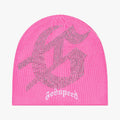 Godspeed OG Logo Studded Beanie Pink