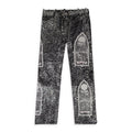 BLACK FOIL LEATHER PANTS