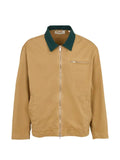 Les Deux zip-up contrast-collar jacket