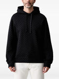 Armani Exchange monogram-pattern drawstring hoodie