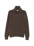 Barba ribbed-knit zip-up sweater