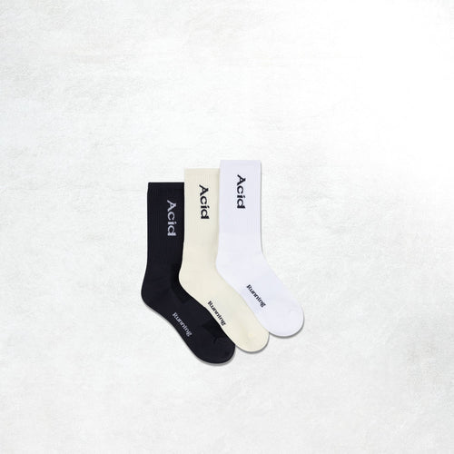 Acid Running Logo Socks - Black