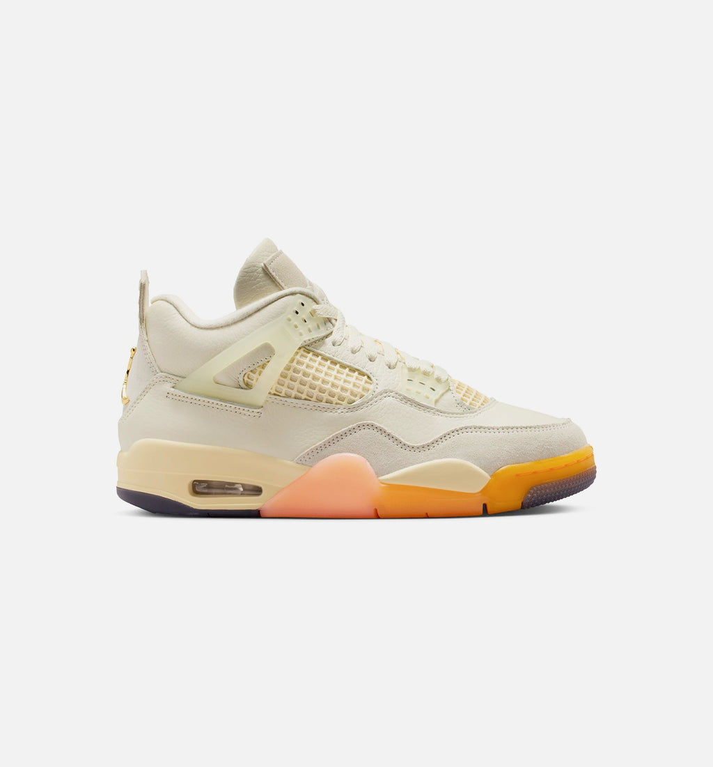 Air Jordan 4 Retro Birds of Paradise Women's Lifestyle Shoes - Coconut Milk/Metallic Gold/Bright Mango/Sundial/Black