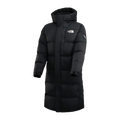 The North Face Color-Block Long Down Coat - Black