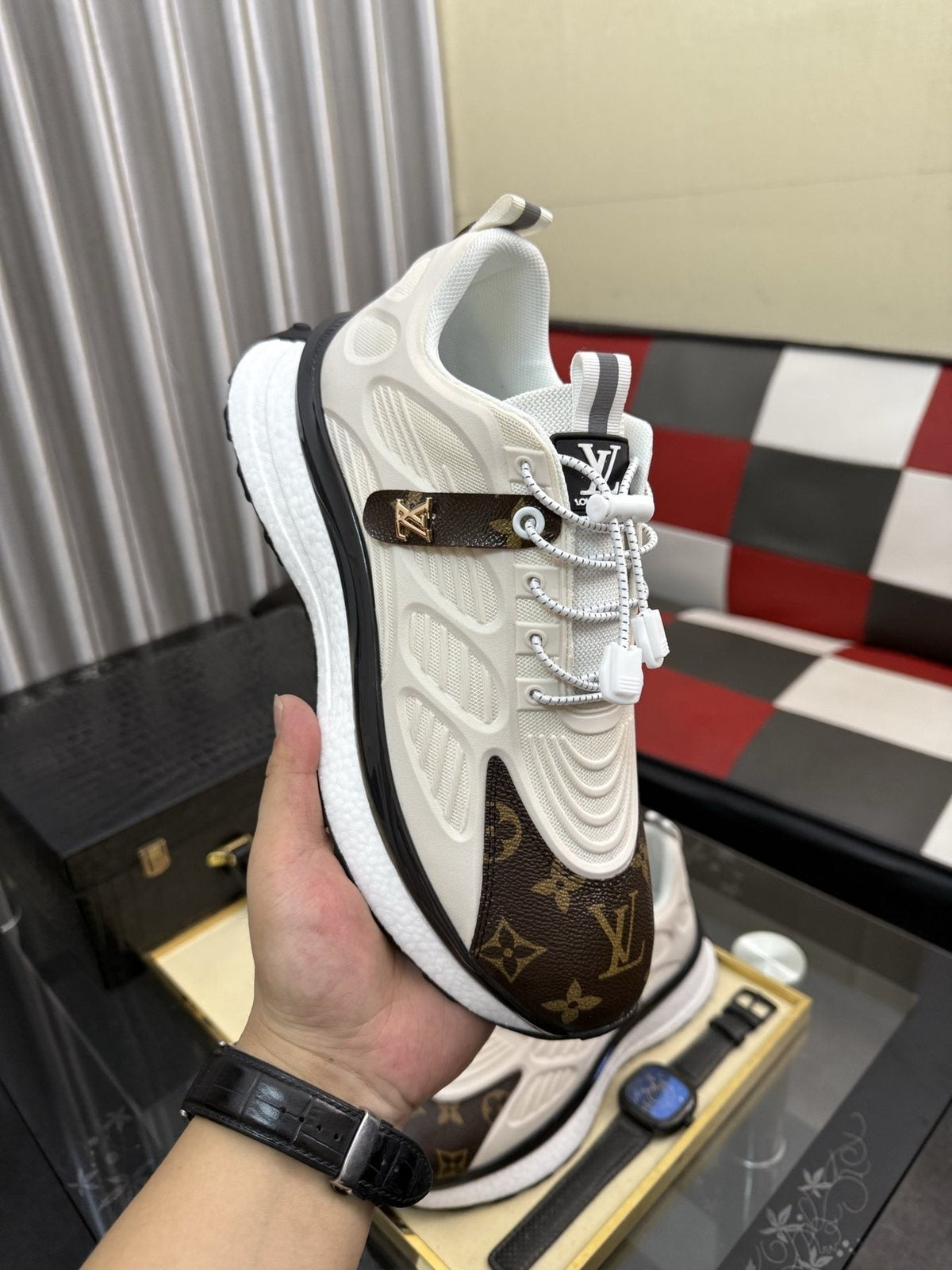 Louis Vuitton Monogram Panel Sneakers