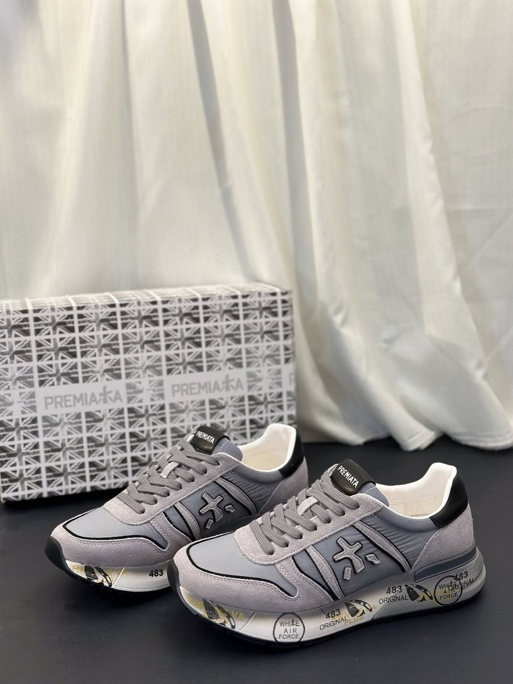 Premiata Panel Low-Top Sneakers - Contrast Trim