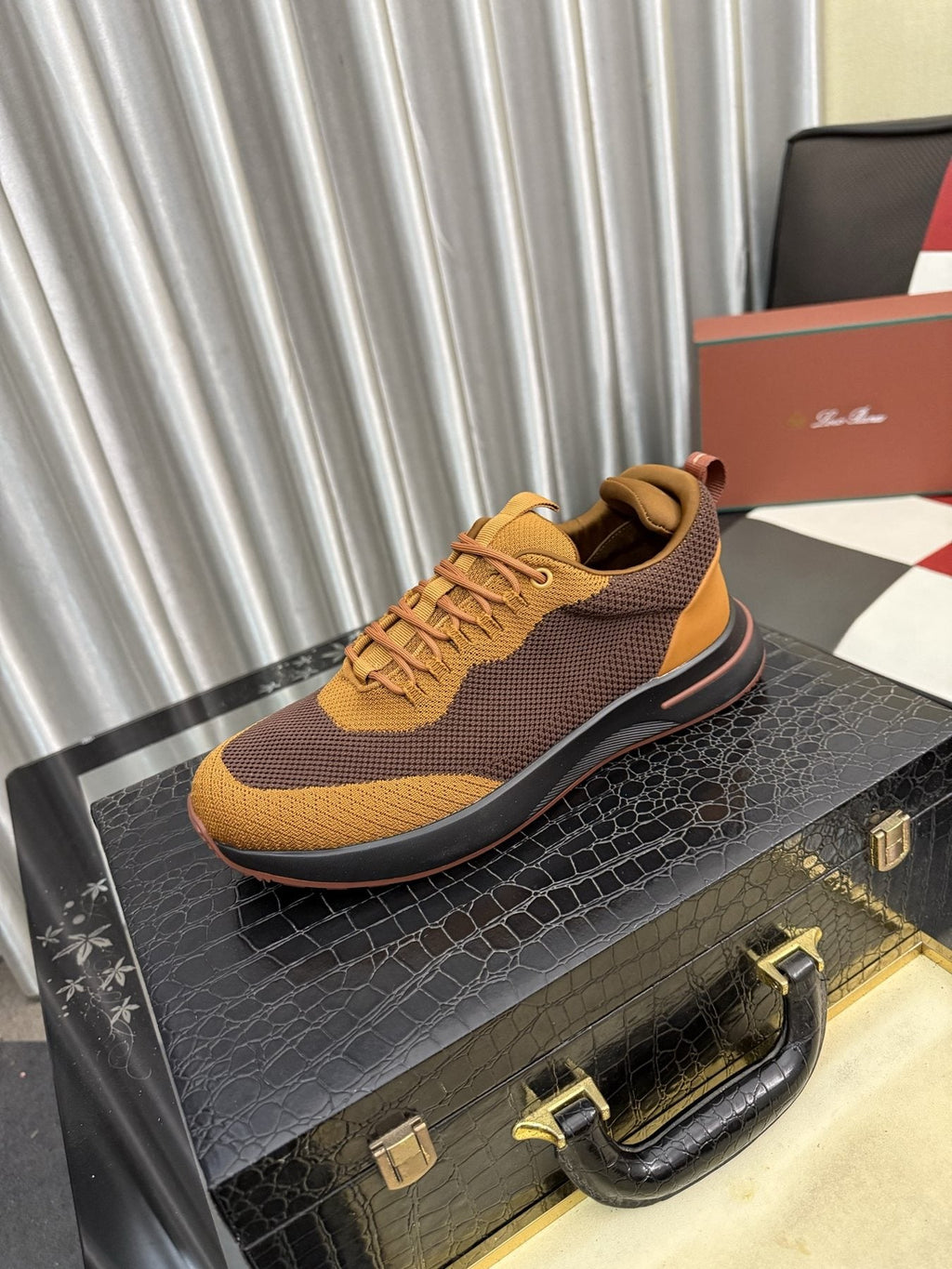 Two-Tone Low-Top Sneakers