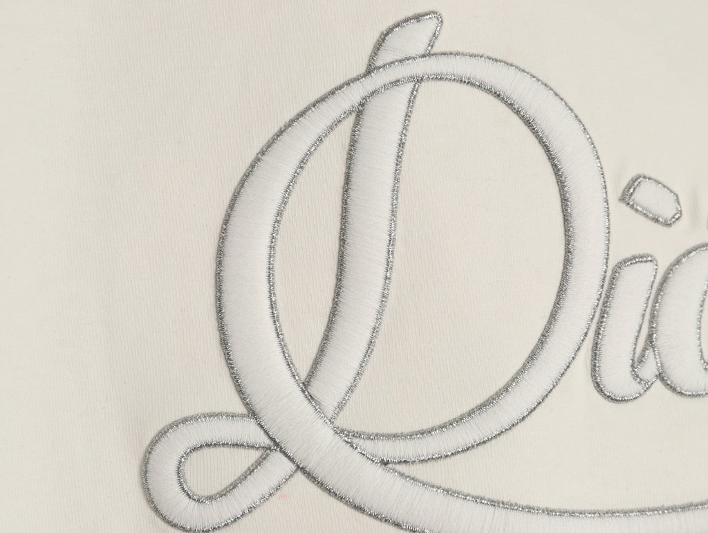 Dior Script Lettering Graphic T-Shirt - Off-White